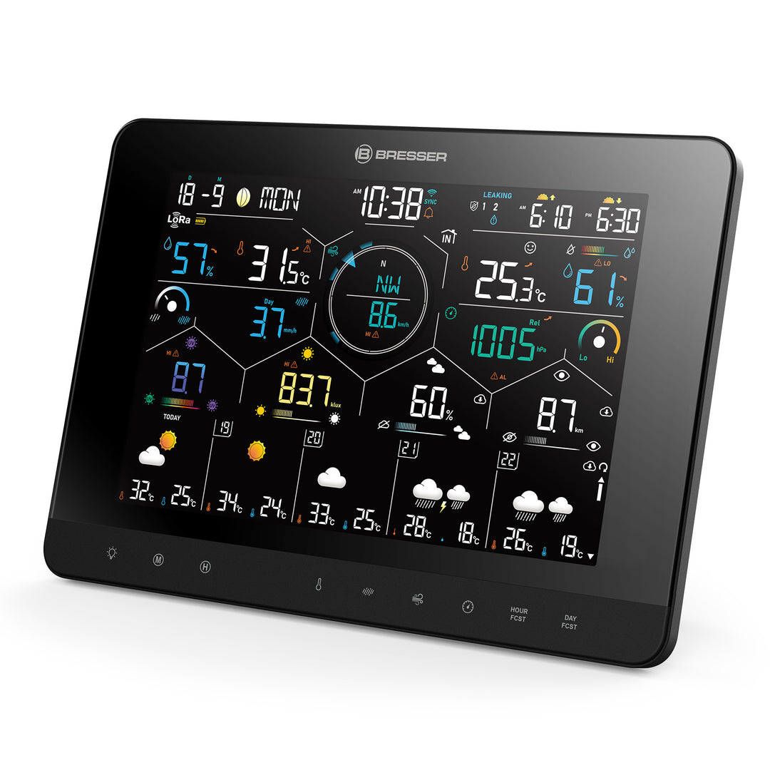 Bresser 15440 7-in-1 LoRa 4Cast Weather Station with Solar Sensor &amp; 1.5km Range