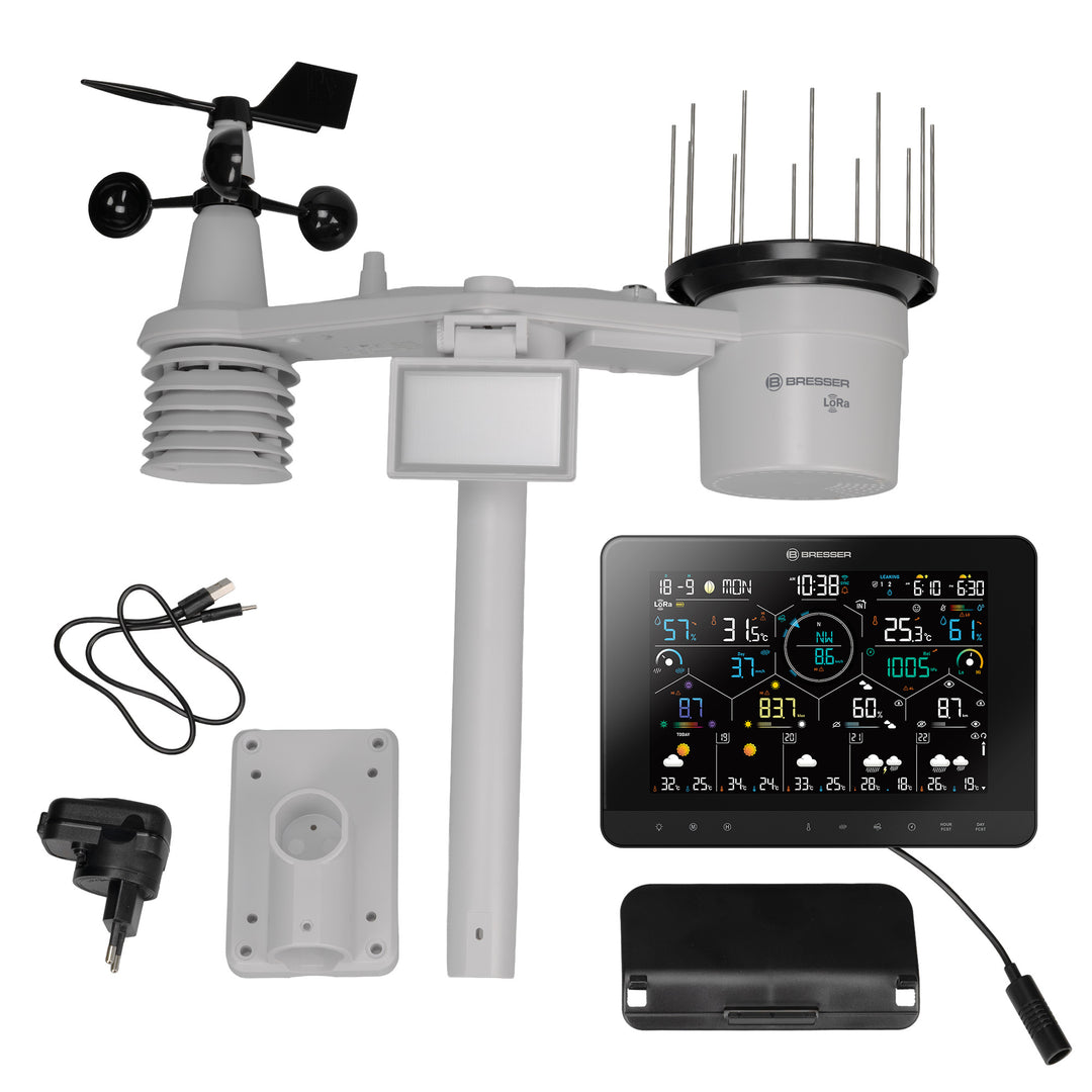 Bresser 15440 7-in-1 LoRa 4Cast Weather Station with Solar Sensor &amp; 1.5km Range