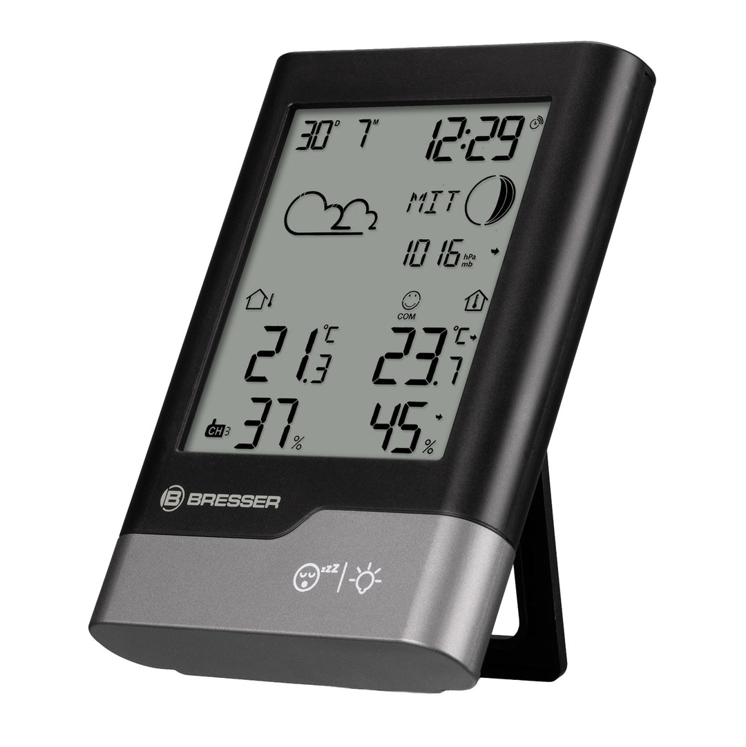 Bresser 16206 Home Weather Station with Outdoor Sensor, Black/Grey