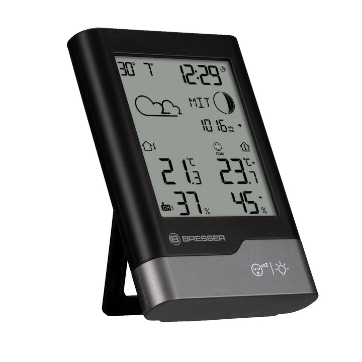 Bresser 16206 Home Weather Station with Outdoor Sensor, Black/Grey