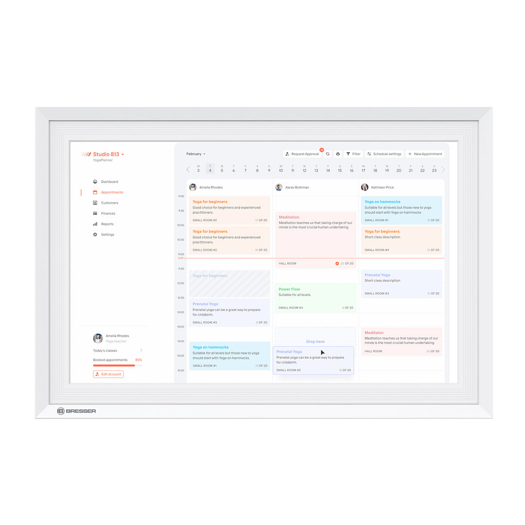 Bresser 16411 MeteoPix Touch 10.1 Digital Family Calendar with Photo Frame - Weather Shop