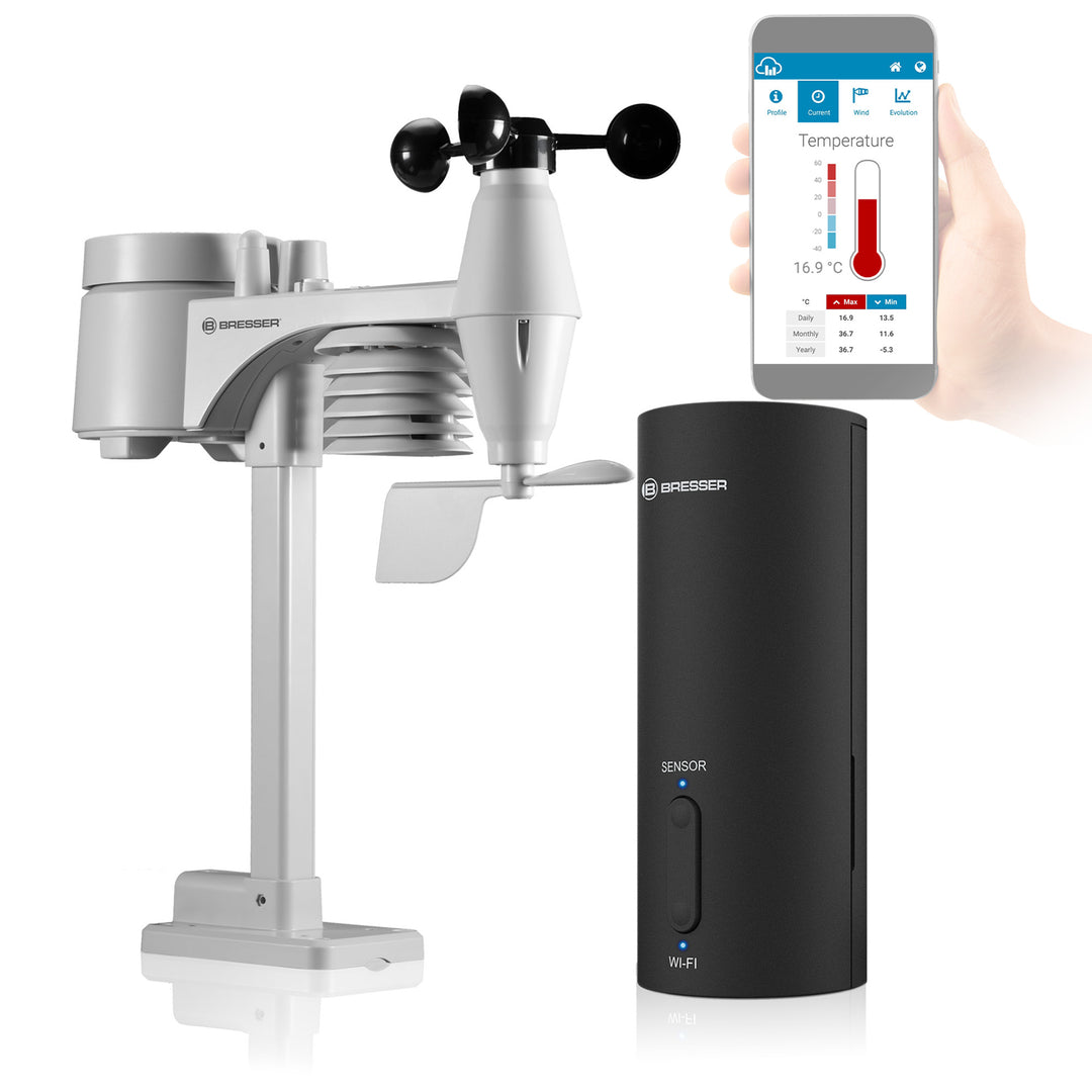 Bresser 7002620 El Nino Wi-Fi Gateway Weather Station with 7-in-1 Professional Sensor