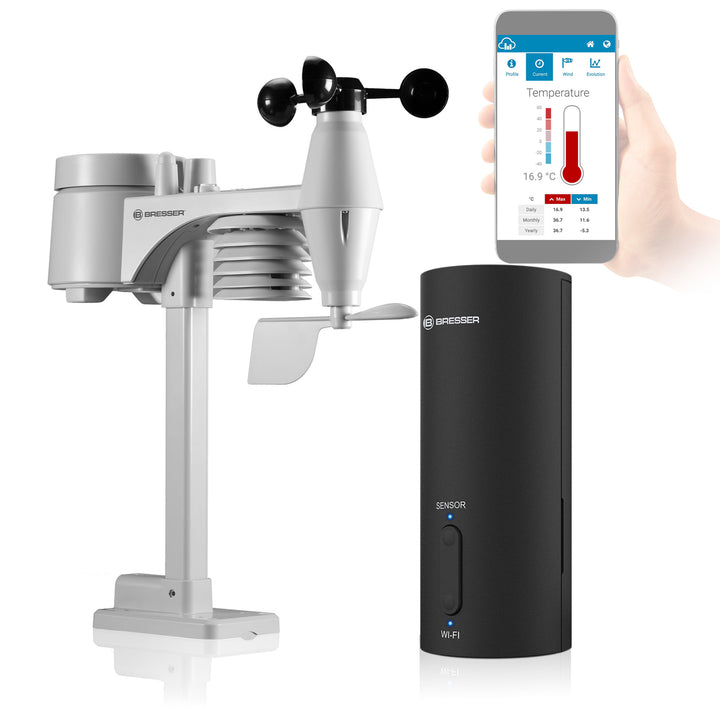 Bresser 7002620 El Nino Wi-Fi Gateway Weather Station with 7-in-1 Professional Sensor