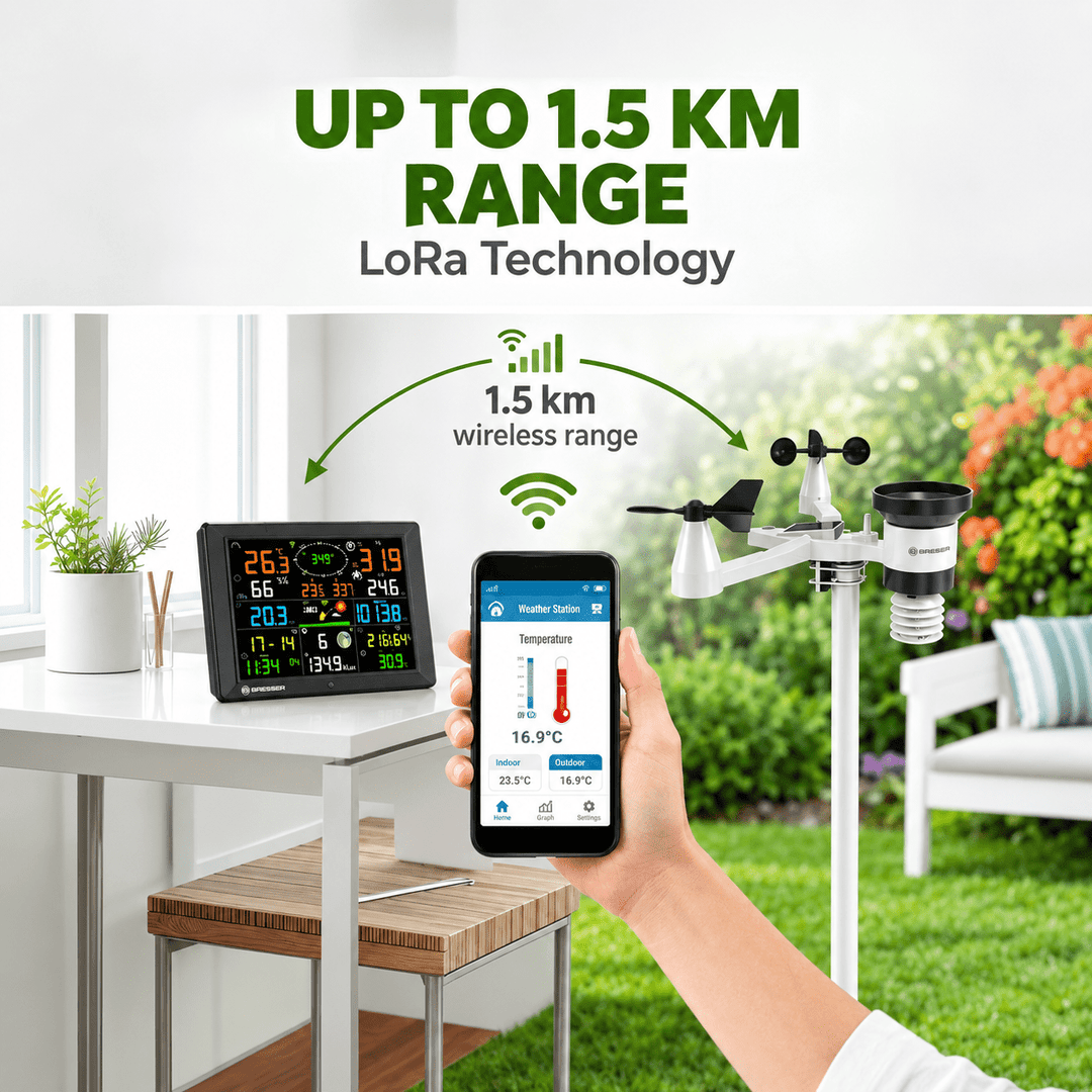 Bresser 15013 Terral 7-in-1 LoRa Weather Station with Wi-Fi &amp; 1.5km Range - Weather Shop