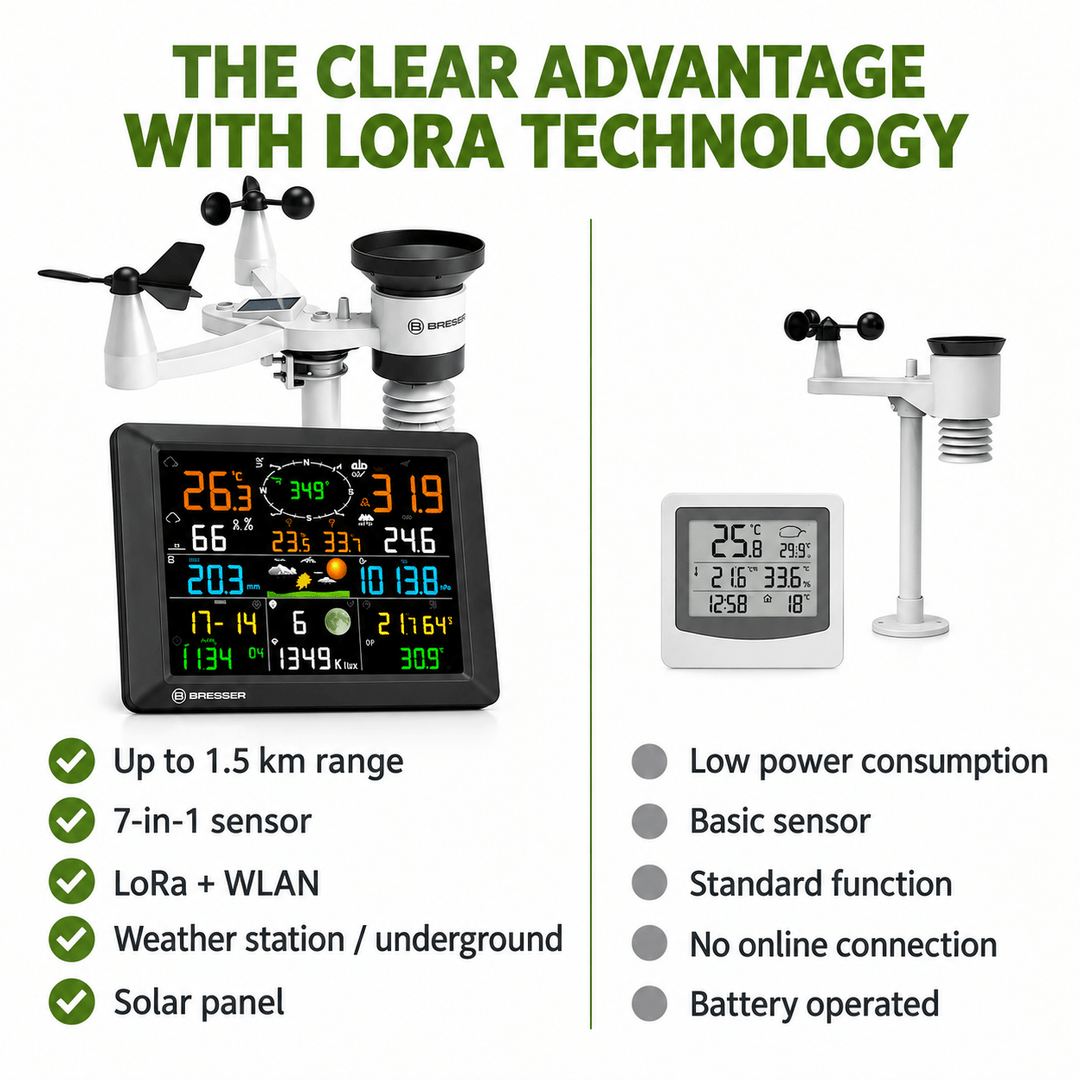 Bresser 15013 Terral 7-in-1 LoRa Weather Station with Wi-Fi &amp; 1.5km Range - Weather Shop