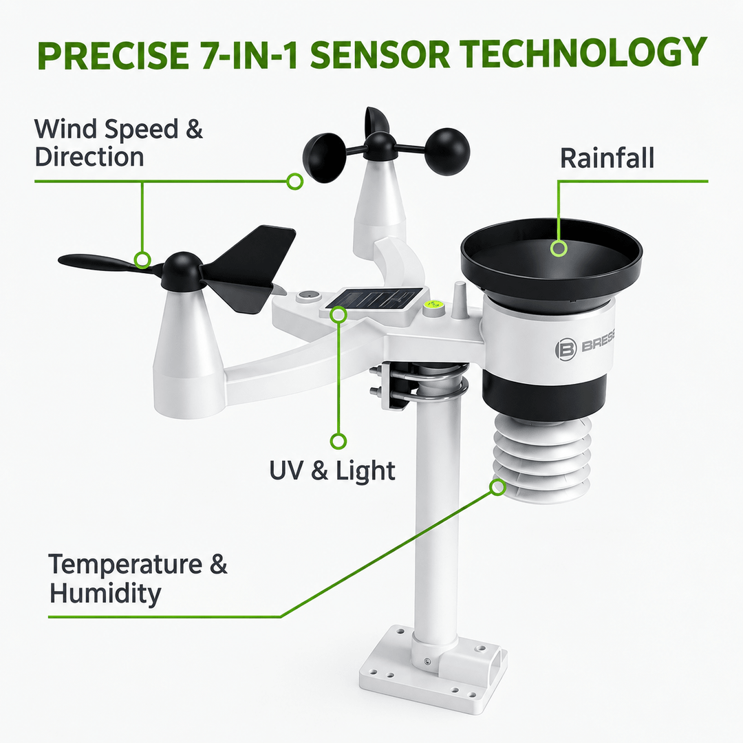 Bresser 15013 Terral 7-in-1 LoRa Weather Station with Wi-Fi &amp; 1.5km Range - Weather Shop
