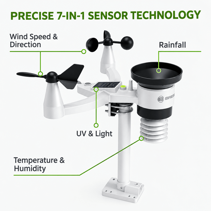 Bresser 15013 Terral 7-in-1 LoRa Weather Station with Wi-Fi &amp; 1.5km Range - Weather Shop