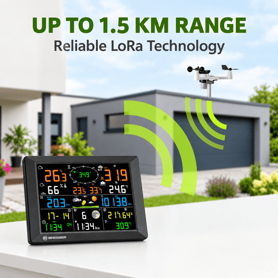 Bresser 15013 Terral 7-in-1 LoRa Weather Station with Wi-Fi &amp; 1.5km Range - Weather Shop