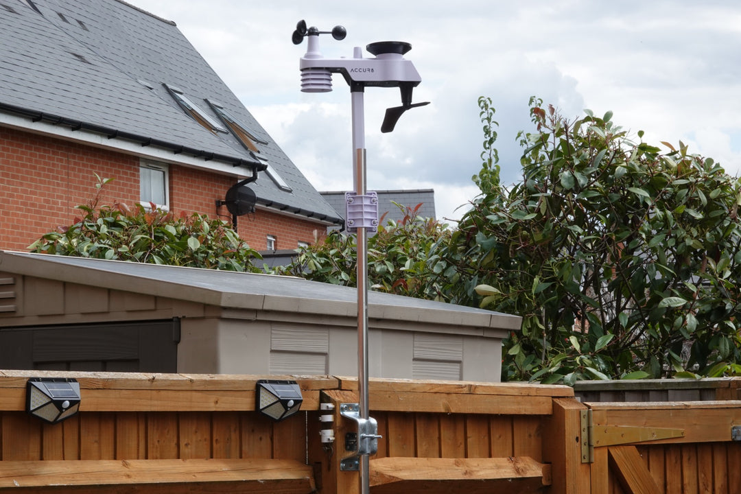 Two Screen Bundle - ACCUR8 DWS 7100 7-in-1 Complete Solar-Powered WiFi Weather Station with Light Intensity, UV Monitoring &amp; Weather Alerts - dev-weathershop