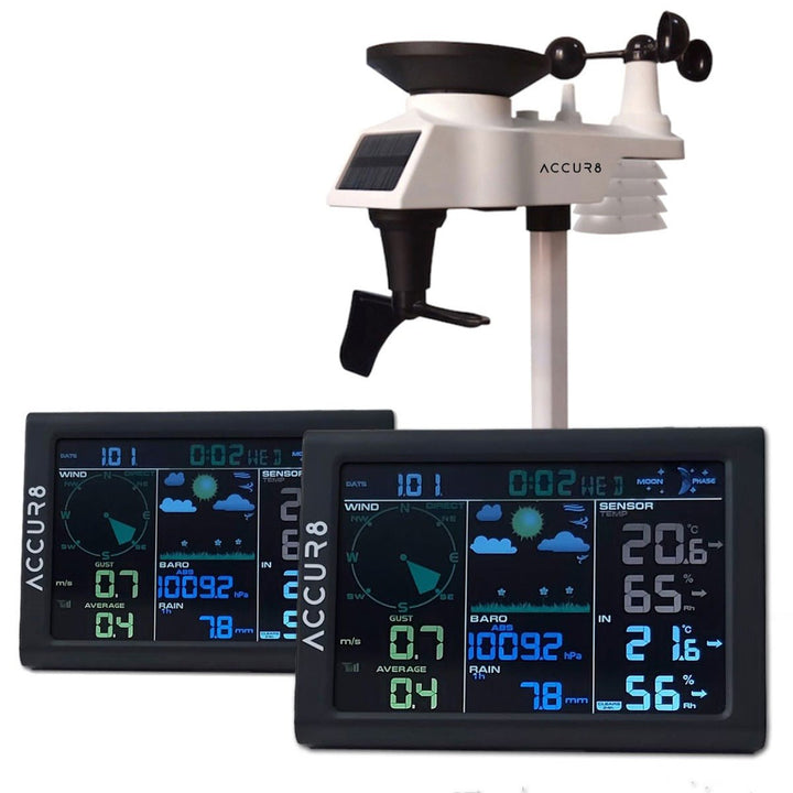 Two Screen Bundle - DWS 5100 5-in-1 Complete Solar-Powered WiFi Weather Station with Weather Alerts - dev-weathershop