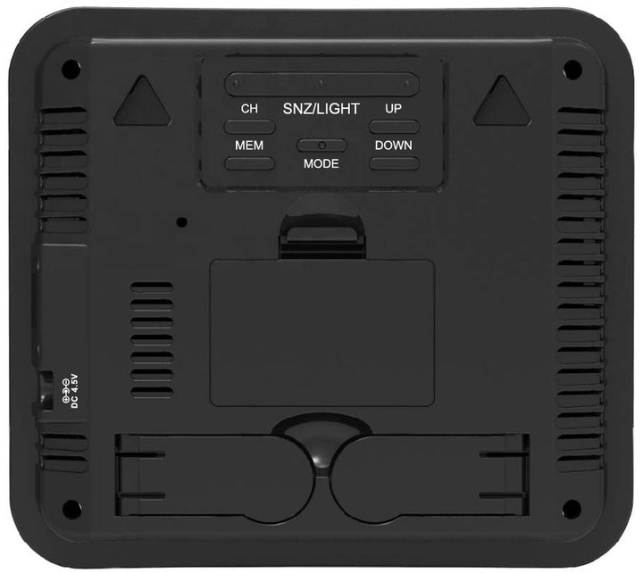 ACCUR8 YD8266WUK-BL Official UK Model with MSF Radio-controlled Time, Incl. 3 Wireless Temperature &amp; Humidity Sensors (black colour) - dev-weathershop