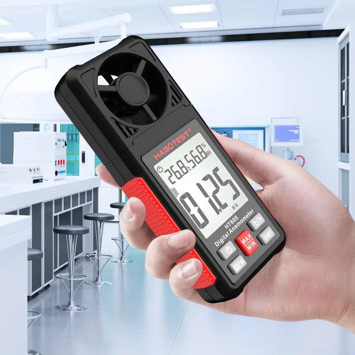 Portable Digital Anemometer: Measure Air Velocity, Temperature &amp; Humidity Measurement - dev-weathershop