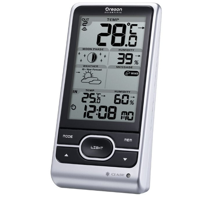 DISCONTINUED: Oregon Scientific BAR208HGX Wireless Weather Forecast Station incl Alerts for Weather &amp; Ice - Weather Shop