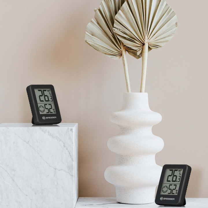 Bresser ClimaTemp Thermo-Hygrometer 6-piece Set Black 7000015CM3000 - dev-weathershop
