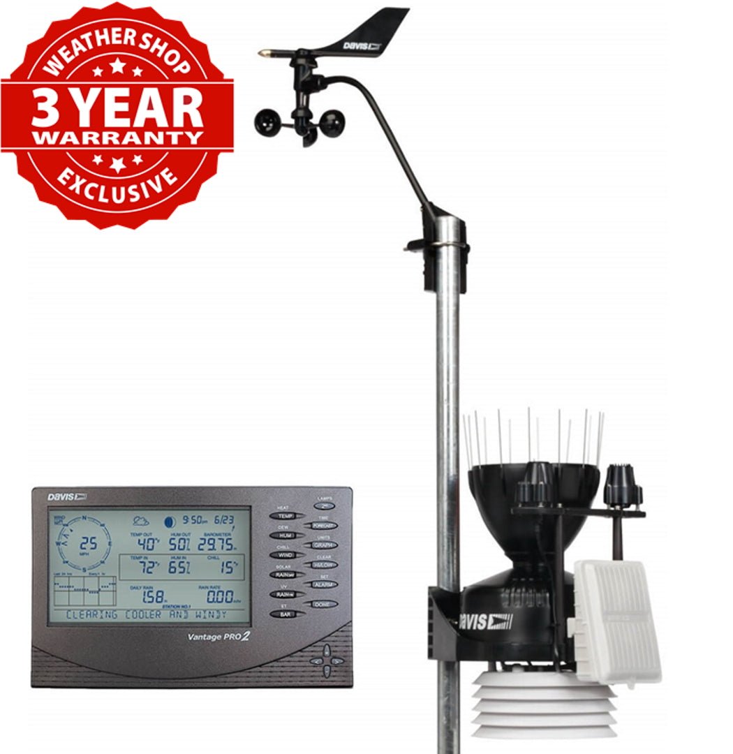 Davis Vantage Pro2 Plus Cabled - 6162CUK (Includes UV & Solar Radiation Sensors) - dev-weathershop