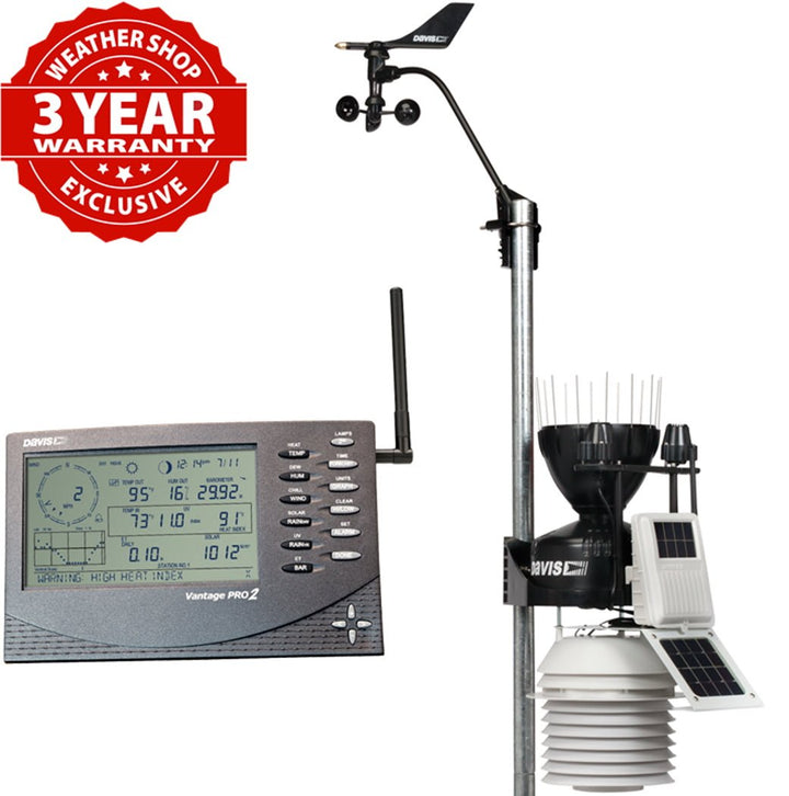DISCONTINUED: Davis Vantage Pro2 Plus Wireless Weather Station 6163UK (includes UV &amp; Solar Radiation Sensors, 24-Hr Fan-Aspirated Radiation Shield) - Weather Shop
