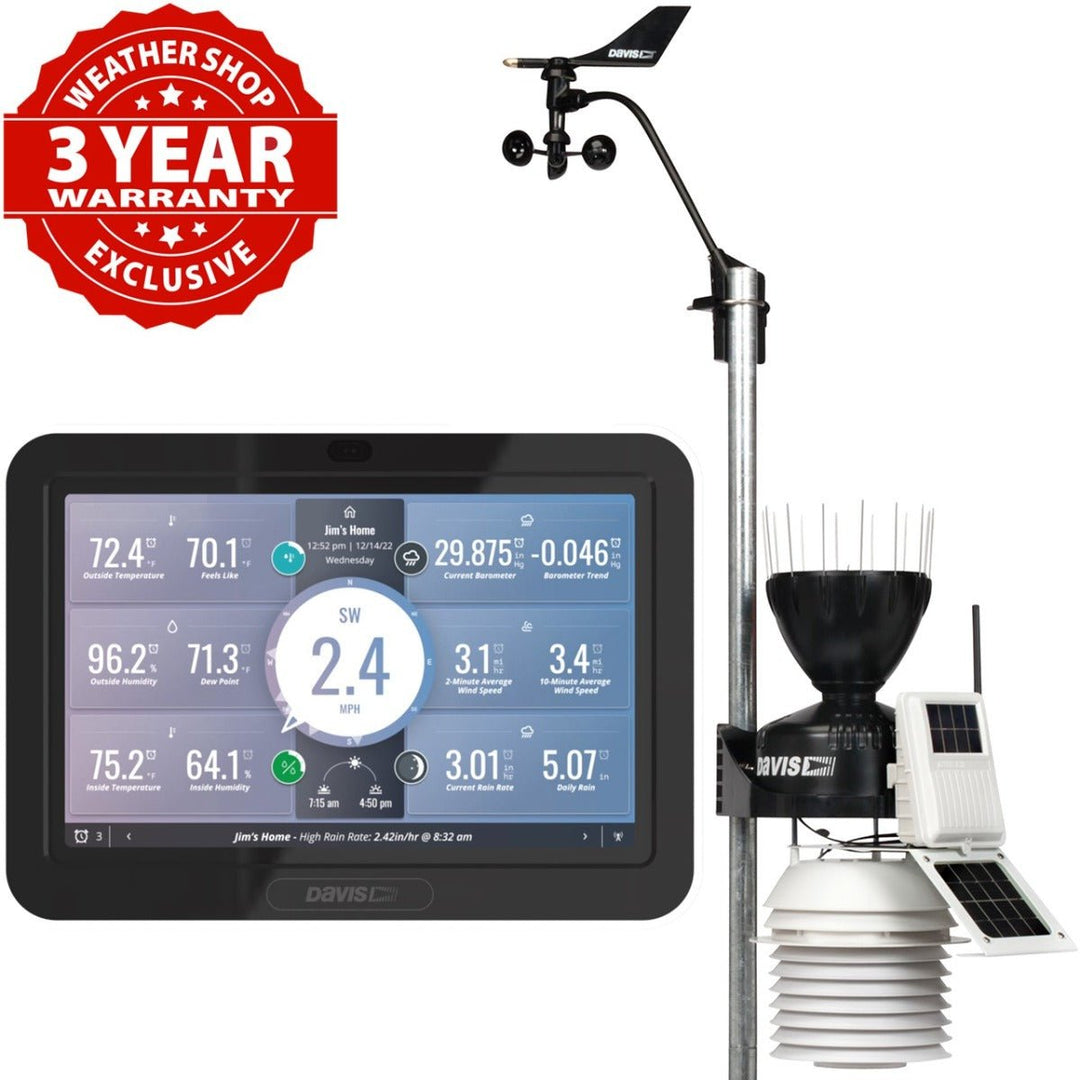 Davis Wireless Vantage Pro2 with 24-Hr Fan Aspirated Radiation Shield and WeatherLink Console 6253UK - dev-weathershop