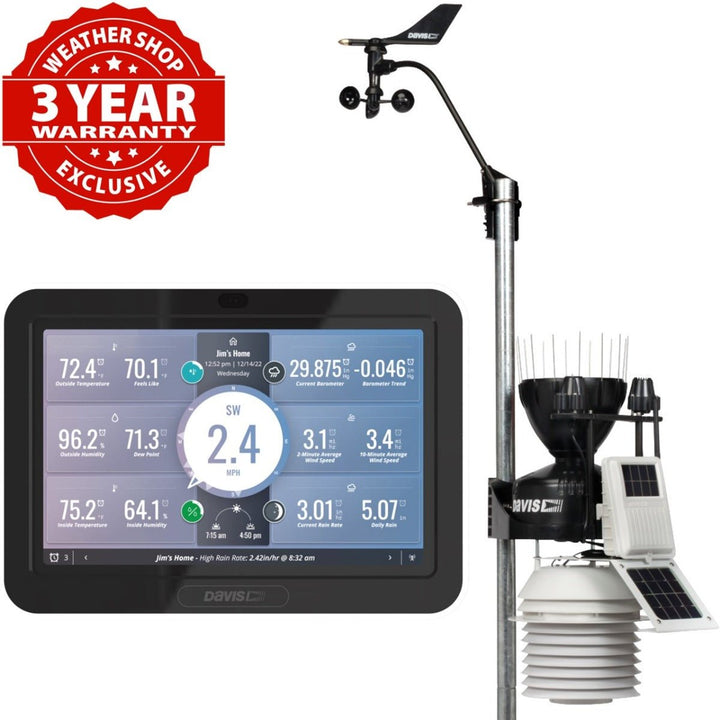 Davis Wireless Vantage Pro2 Plus with 24-Hr Fan Aspirated Radiation Shield and WeatherLink Console 6263UK - dev-weathershop