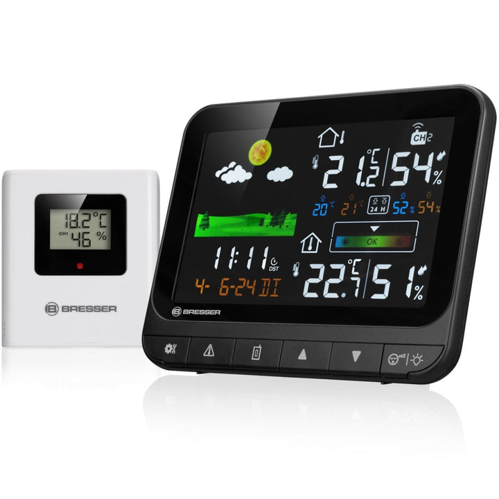 Bresser RC Weather Station Neomeo H with Indoor Comfort Indicator, Indoor/Outdoor Temp &amp; Humidity, Frost warning 7007350 - dev-weathershop