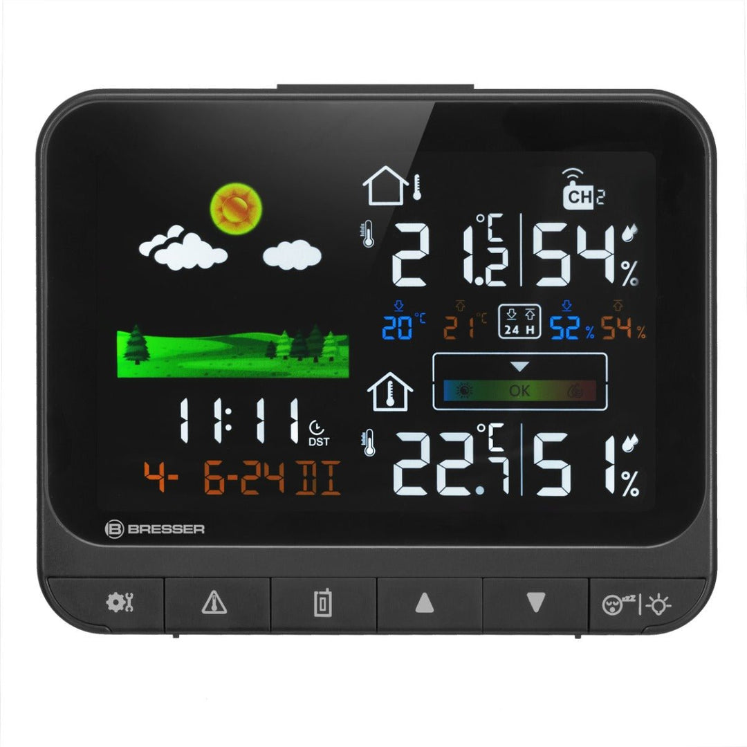 Bresser RC Weather Station Neomeo H with Indoor Comfort Indicator, Indoor/Outdoor Temp &amp; Humidity, Frost warning 7007350 - dev-weathershop
