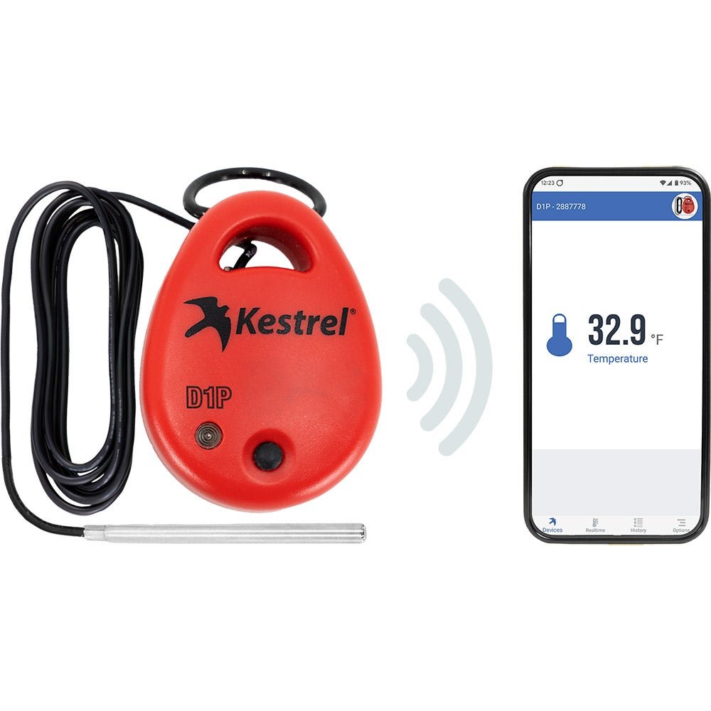 Kestrel DROP D1P Wireless Temperature Monitor and Data Logger with Submersible Probe - dev-weathershop