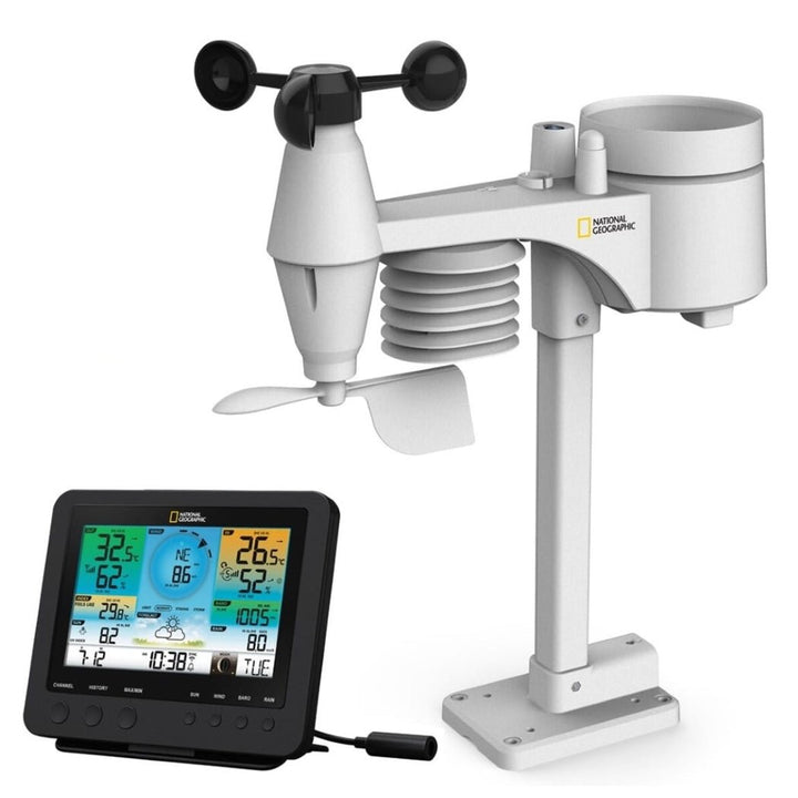National Geographic 7-in-1 WiFi Weather Station - includes Light Intensity, UV, Ice/Frost Alert - dev-weathershop