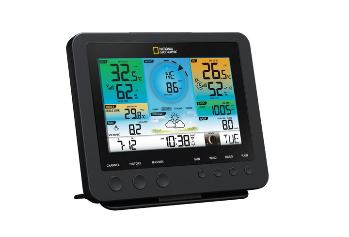 National Geographic 7-in-1 WiFi Weather Station - includes Light Intensity, UV, Ice/Frost Alert - dev-weathershop