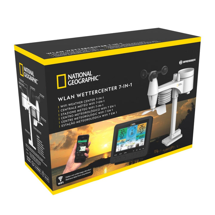 National Geographic 7-in-1 WiFi Weather Station - includes Light Intensity, UV, Ice/Frost Alert - dev-weathershop
