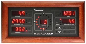 RainWise Weather Oracle MK III Display - Cherry Frame - dev-weathershop