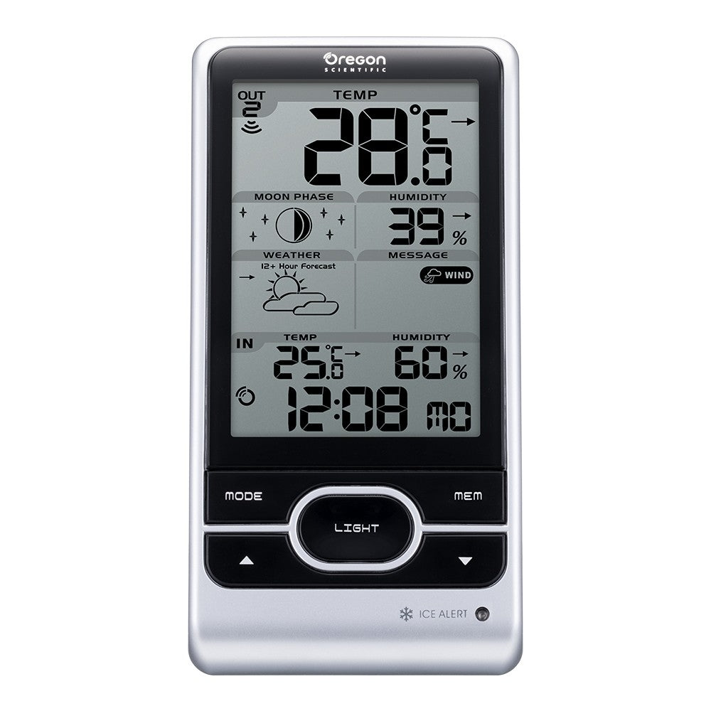 DISCONTINUED: Oregon Scientific BAR208HGX Wireless Weather Forecast Station incl Alerts for Weather &amp; Ice - Weather Shop
