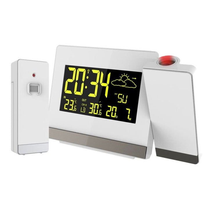 Technoline WT549 Projection Alarm Clock with Indoor &amp; Outdoor Temperatures, plus Weather Forecast - dev-weathershop