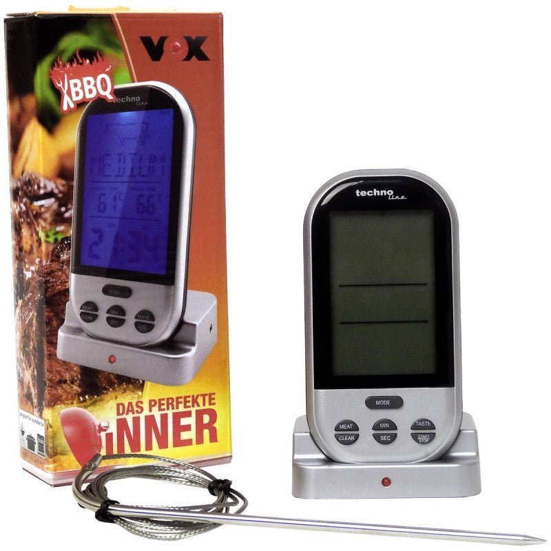 Technoline WS1050 Wireless Meat Thermometer – know when your roast is cooked! - Weather Shop