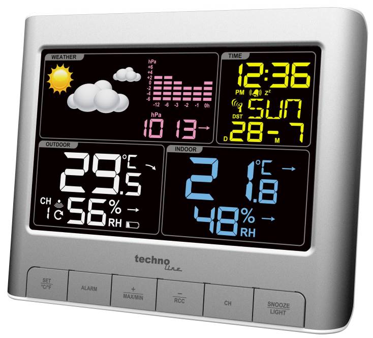 Technoline WS 6449 Weather Forecast Station with Barometric Pressure Graph - dev-weathershop